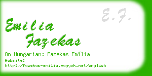 emilia fazekas business card